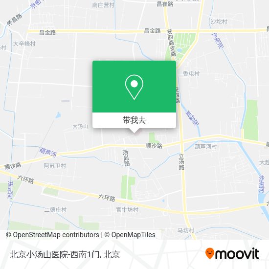 北京小汤山医院-西南1门地图