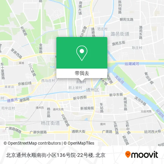 北京通州永顺南街小区136号院-22号楼地图