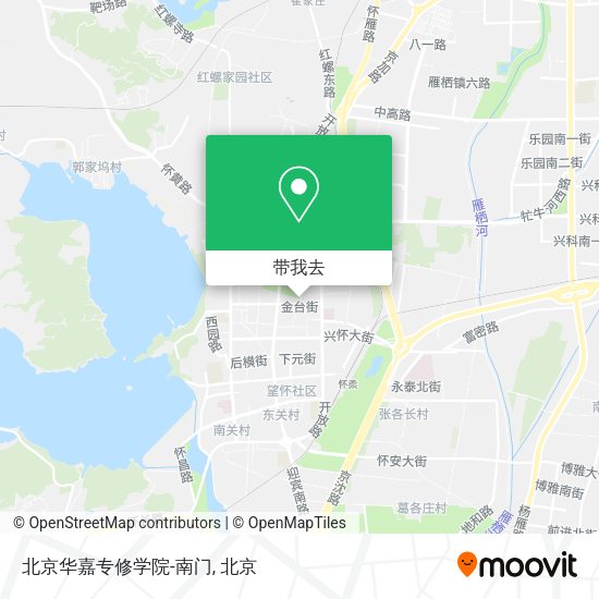 北京华嘉专修学院-南门地图
