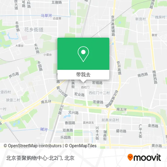 北京荟聚购物中心-北2门地图