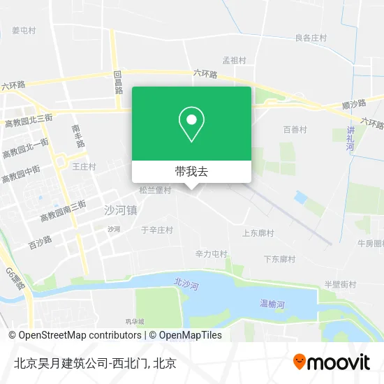北京昊月建筑公司-西北门地图
