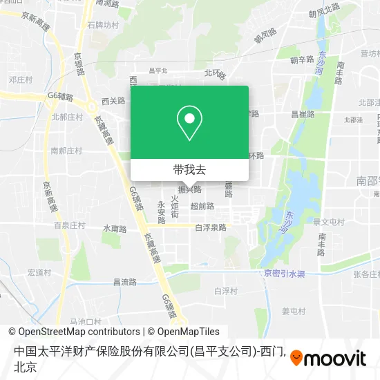 中国太平洋财产保险股份有限公司(昌平支公司)-西门地图