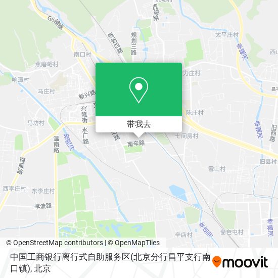 中国工商银行离行式自助服务区(北京分行昌平支行南口镇)地图