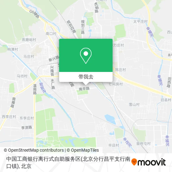 中国工商银行离行式自助服务区(北京分行昌平支行南口镇)地图
