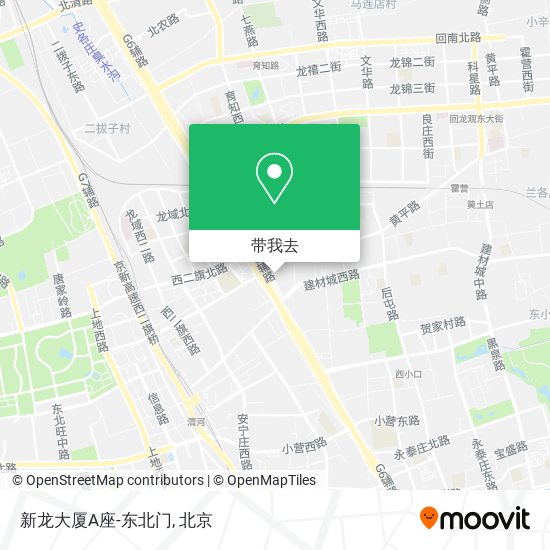 新龙大厦A座-东北门地图