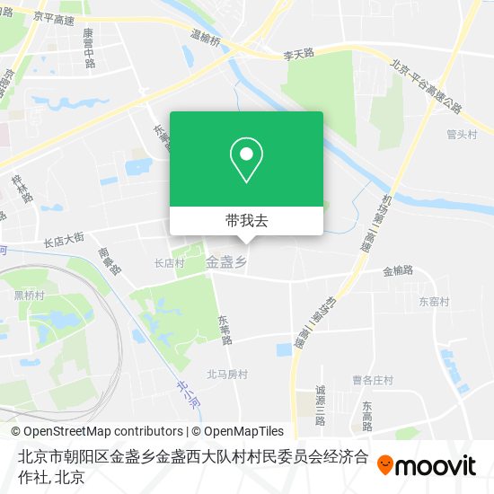 北京市朝阳区金盏乡金盏西大队村村民委员会经济合作社地图