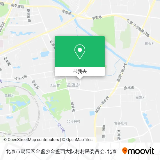 北京市朝阳区金盏乡金盏西大队村村民委吕会地图