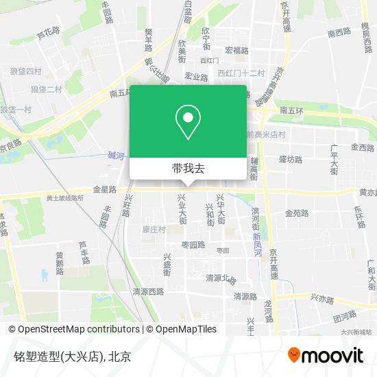 铭塑造型(大兴店)地图