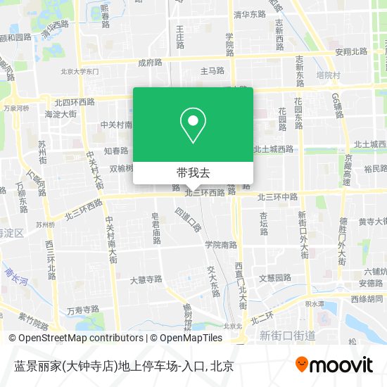 蓝景丽家(大钟寺店)地上停车场-入口地图