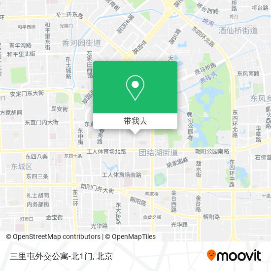 三里屯外交公寓-北1门地图