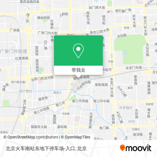 北京火车南站东地下停车场-入口地图