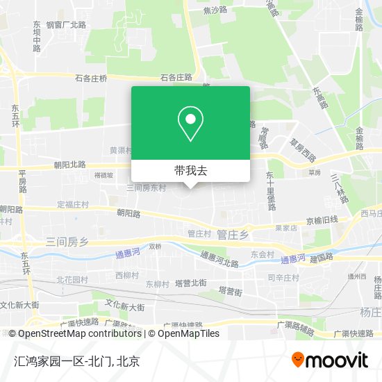 汇鸿家园一区-北门地图