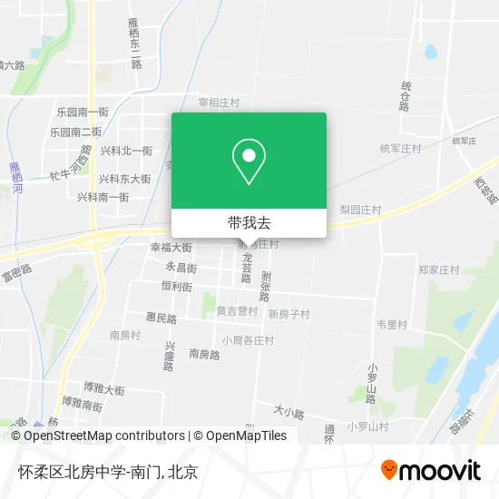 怀柔区北房中学-南门地图