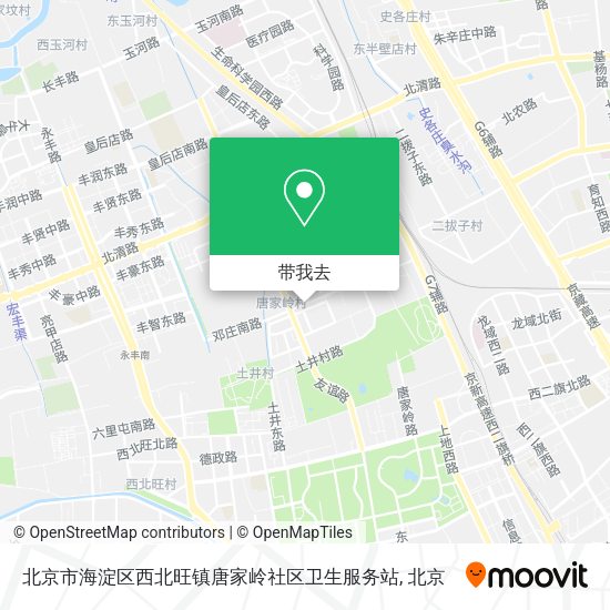 北京市海淀区西北旺镇唐家岭社区卫生服务站地图