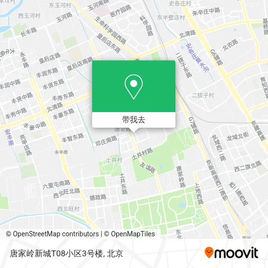 唐家岭新城T08小区3号楼地图