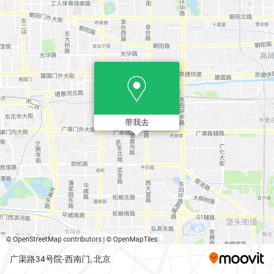 广渠路34号院-西南门地图