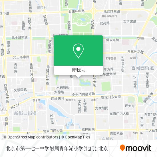 北京市第一七一中学附属青年湖小学(北门)地图