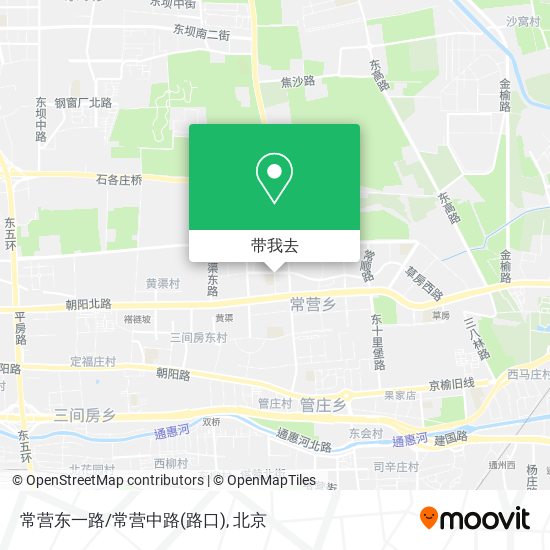 常营东一路/常营中路(路口)地图