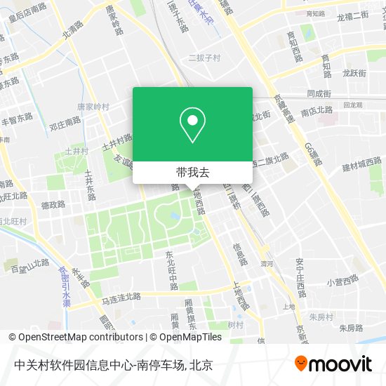中关村软件园信息中心-南停车场地图