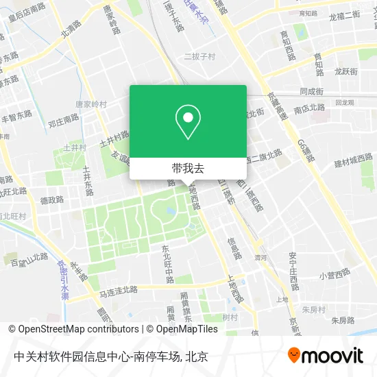 中关村软件园信息中心-南停车场地图