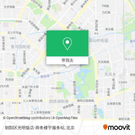 朝阳区光明饭店-商务楼宇服务站地图