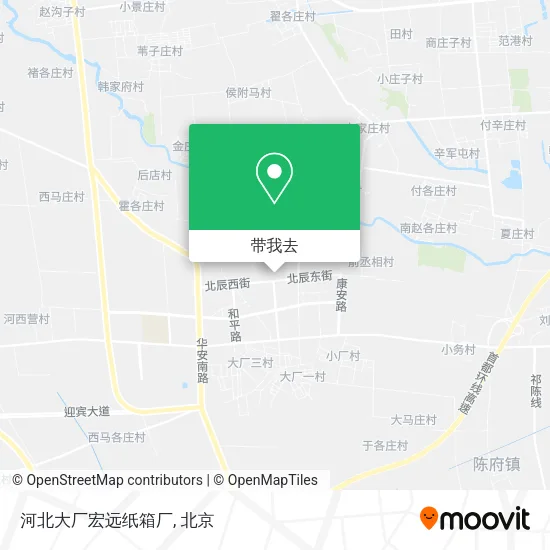 河北大厂宏远纸箱厂地图