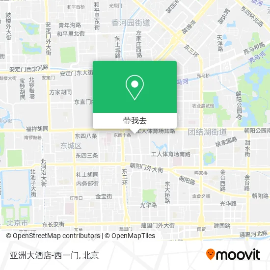 亚洲大酒店-西一门地图
