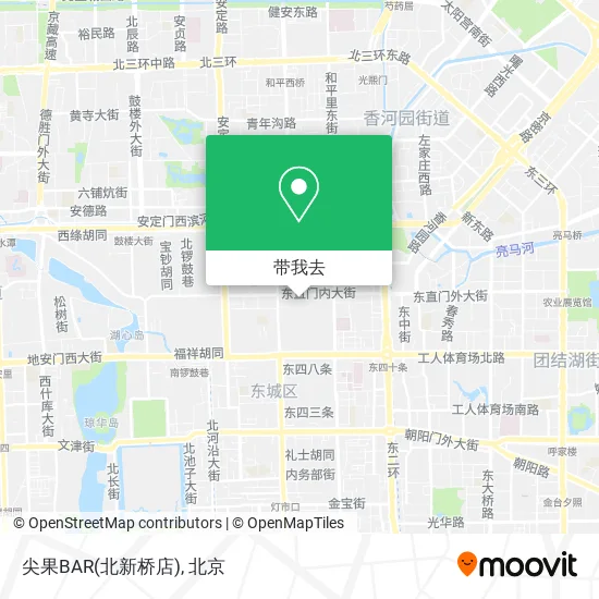 尖果BAR(北新桥店)地图