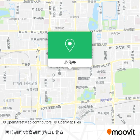 西砖胡同/培育胡同(路口)地图