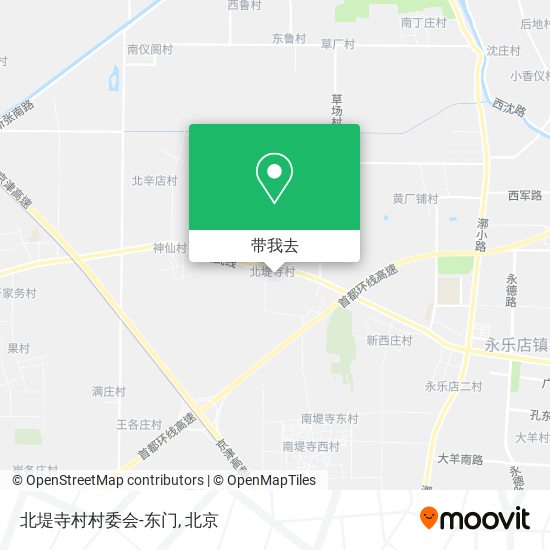北堤寺村村委会-东门地图