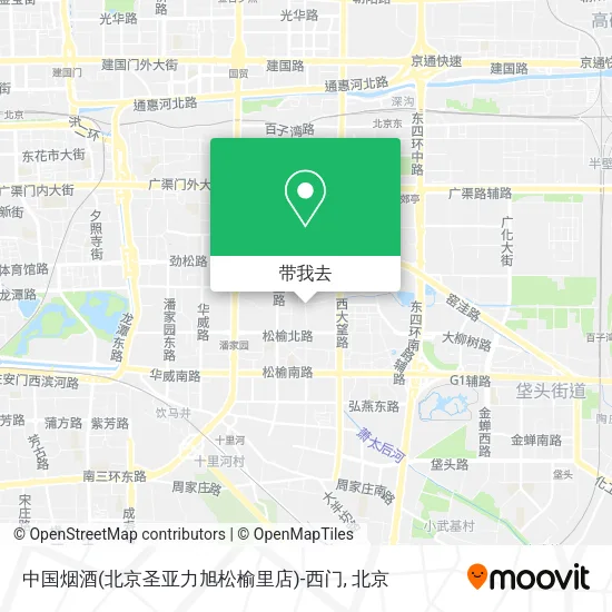 中国烟酒(北京圣亚力旭松榆里店)-西门地图