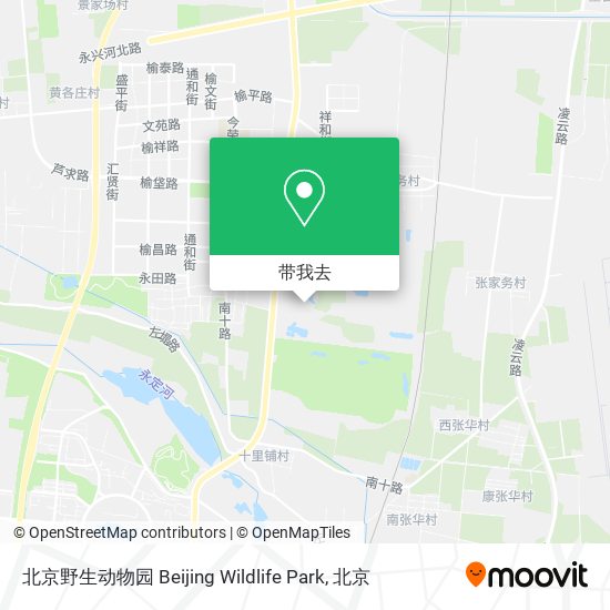 北京野生动物园 Beijing Wildlife Park地图