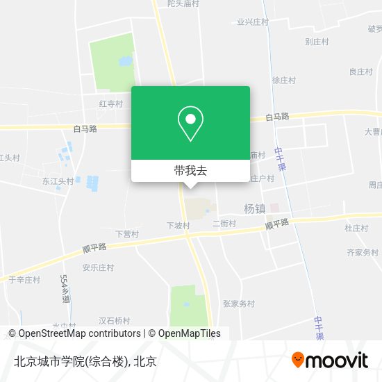 北京城市学院(综合楼)地图