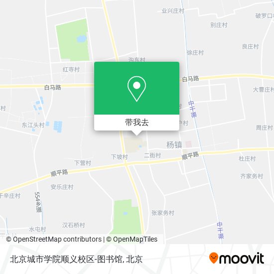 北京城市学院顺义校区-图书馆地图