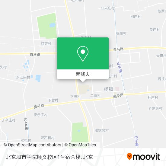 北京城市学院顺义校区1号宿舍楼地图