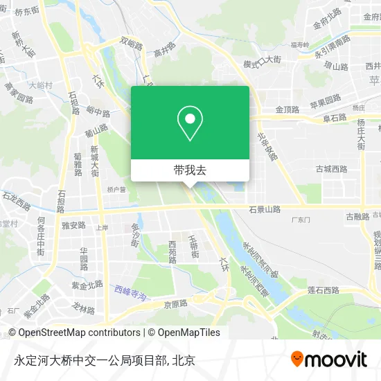 永定河大桥中交一公局项目部地图