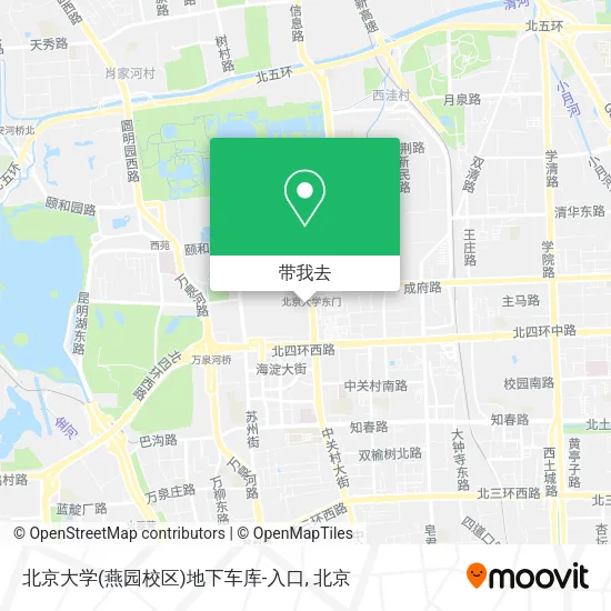 北京大学(燕园校区)地下车库-入口地图