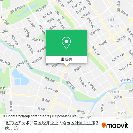 北京经济技术开发区经开企业大道园区社区卫生服务站地图