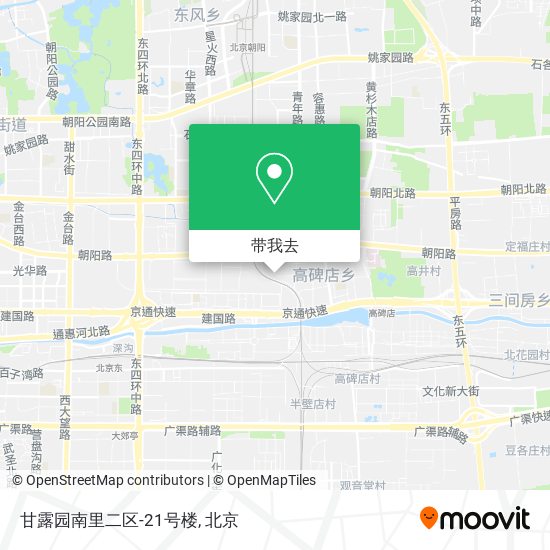 甘露园南里二区-21号楼地图