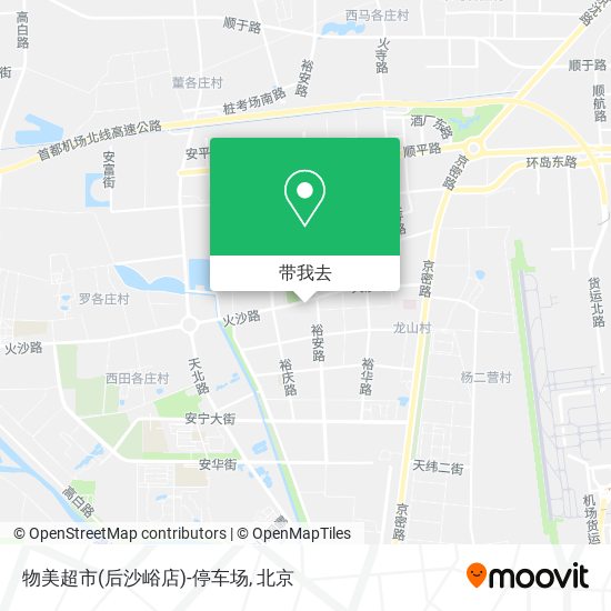 物美超市(后沙峪店)-停车场地图