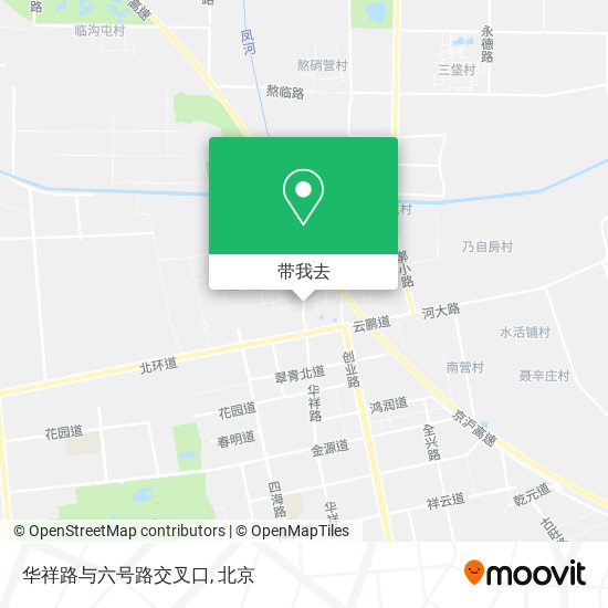华祥路与六号路交叉口地图