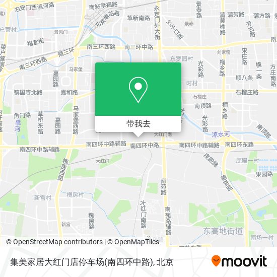 集美家居大红门店停车场(南四环中路)地图