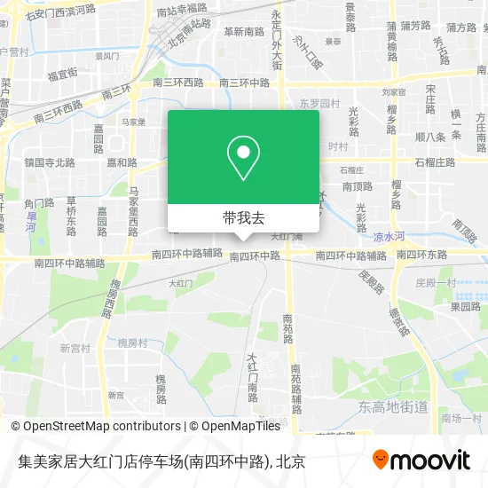 集美家居大红门店停车场(南四环中路)地图