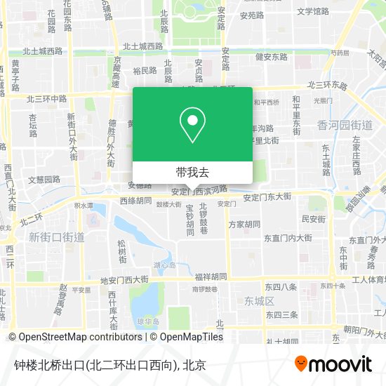 钟楼北桥出口(北二环出口西向)地图