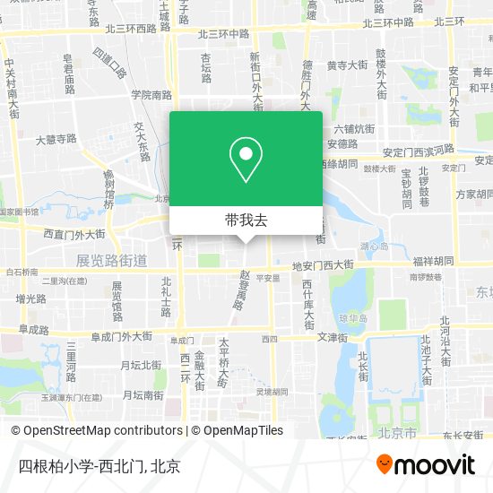 四根柏小学-西北门地图