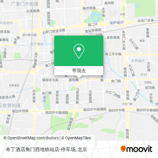 布丁酒店角门西地铁站店-停车场地图