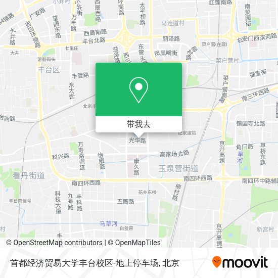 首都经济贸易大学丰台校区-地上停车场地图