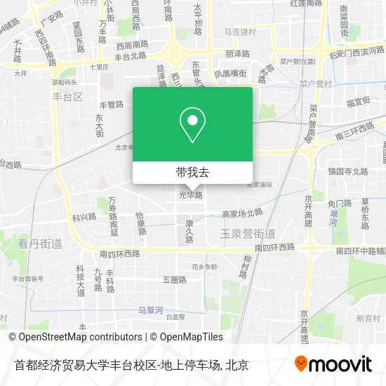 首都经济贸易大学丰台校区-地上停车场地图