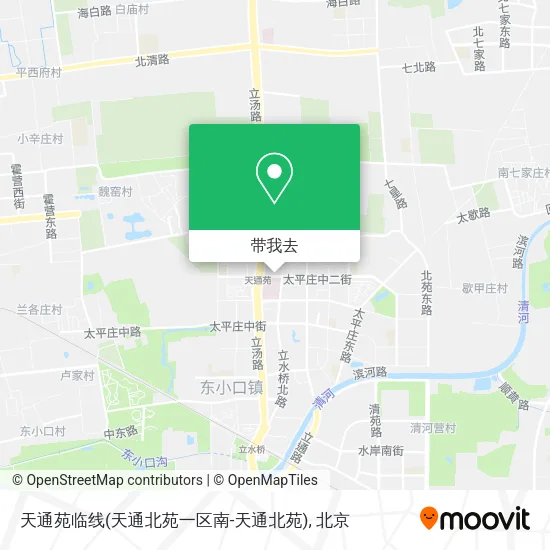 天通苑临线(天通北苑一区南-天通北苑)地图