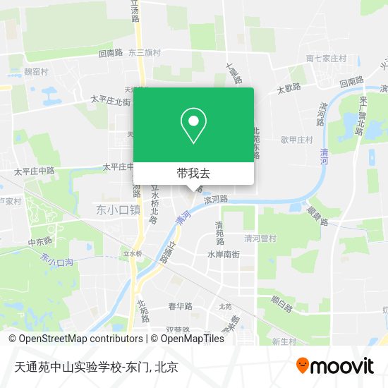 天通苑中山实验学校-东门地图